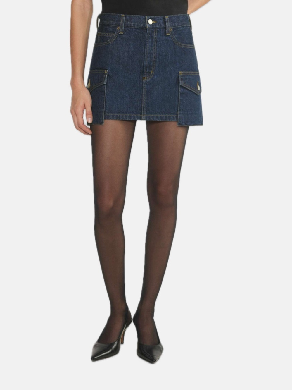 Denim Forum The '90s Cargo Mini Denim Skirt - Picture 6 of 9